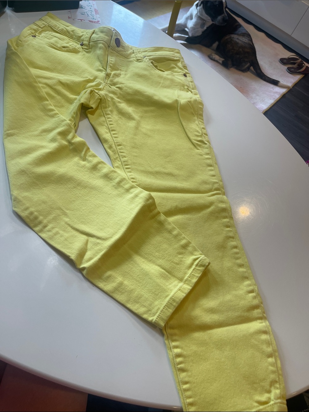 CAbi Lemon Yellow Skinny Jeans